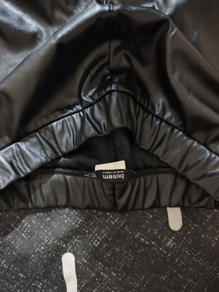 Siyah Deri tayt - Görsel 2