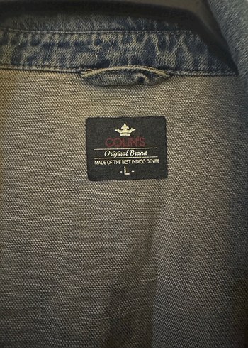 Düğmeli colins kot gömlek / ceket - Görsel 2