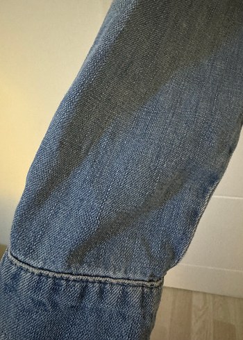 Düğmeli colins kot gömlek / ceket - Görsel 8