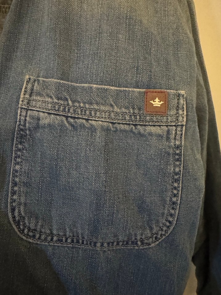 Düğmeli colins kot gömlek / ceket - Görsel 4