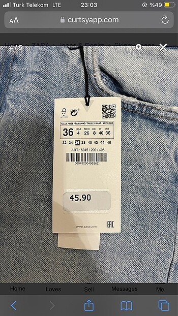 s Beden mavi Renk Zara straight jean