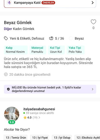 Düğmeli V Yaka Beyaz Kadın Gömlek - Görsel 7