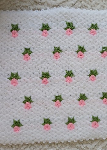 Nakışlı Renkli Örgü Banyo Lifi - Görsel 4