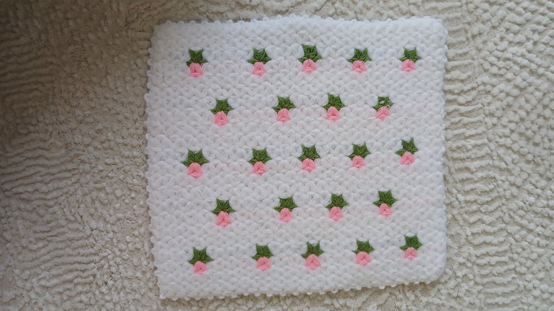 Nakışlı Renkli Örgü Banyo Lifi - Görsel 4