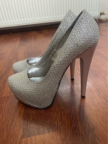 Swarovski taşlı Platform topuklu ayakkabı