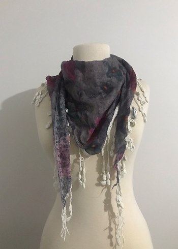 Bohem Çok Renkli Püsküllü Şal - Görsel 2