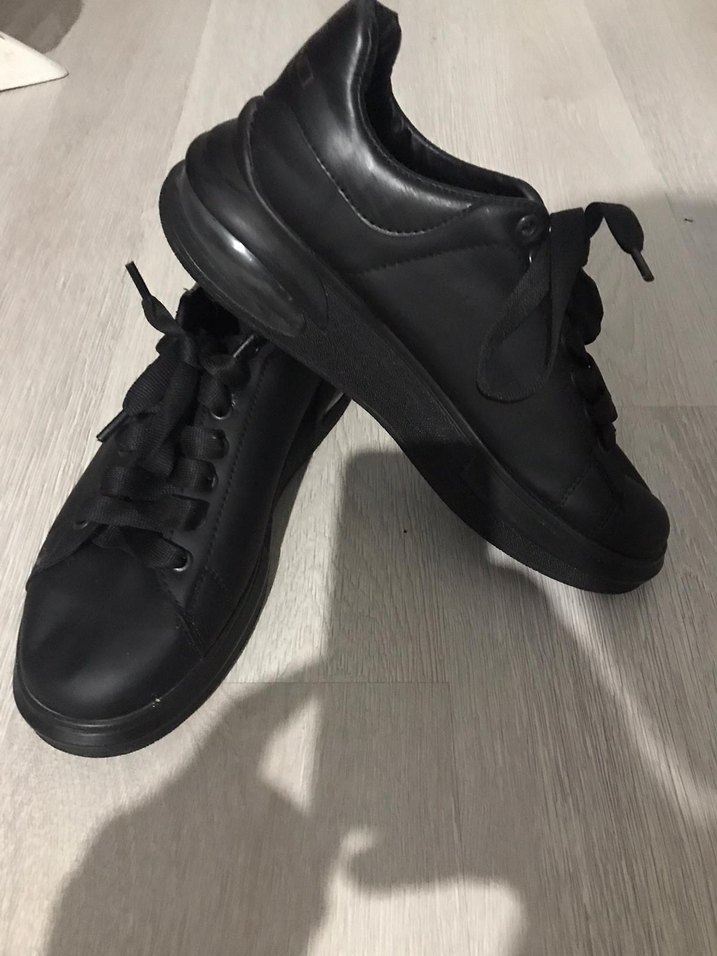 Siyah Kadın Spor Ayakkabı | Dolgu Topuklu - Görsel 2