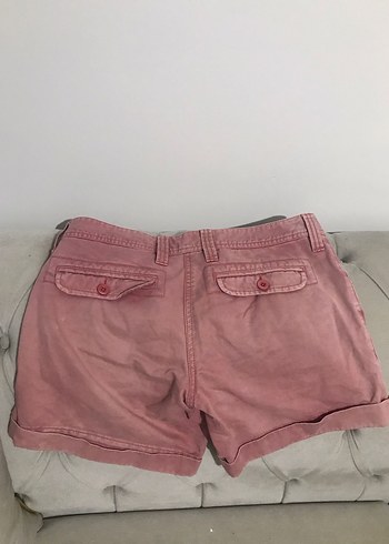 Pembe Mini Kadın Şort Pamuk Kumaş - Görsel 2