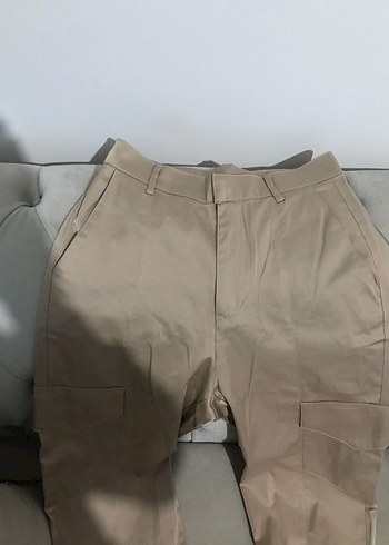 Bej Kadın Kumaş Pantolon Midi Boy - Görsel 4