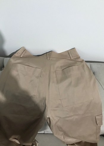 Bej Kadın Kumaş Pantolon Midi Boy - Görsel 3