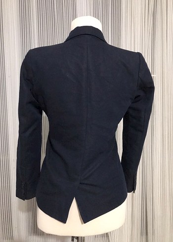 Düğmeli Gri Kadın Ofis Blazeri - Görsel 2