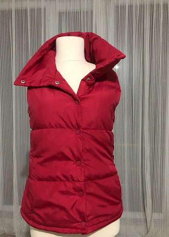 Kırmızı Düğmeli Kadın Yelek - Görsel 2