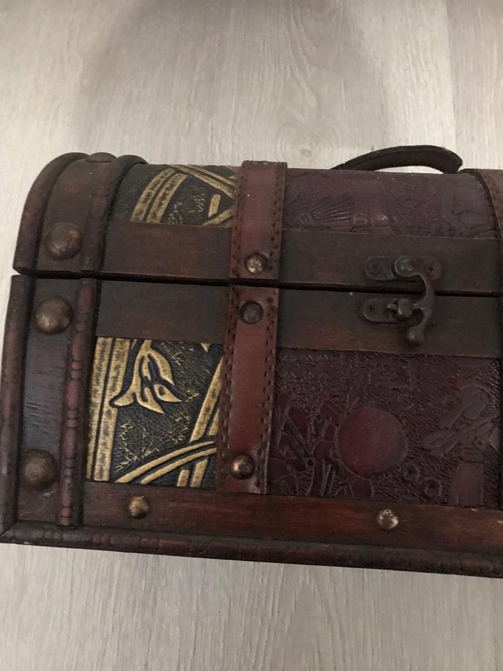 Bordo Yılan Desenli Vintage Erkek Bavulu - Görsel 3