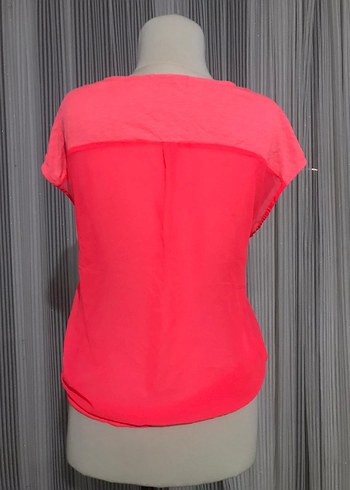 Düğmeli Pembe Kadın Bluz - Görsel 2