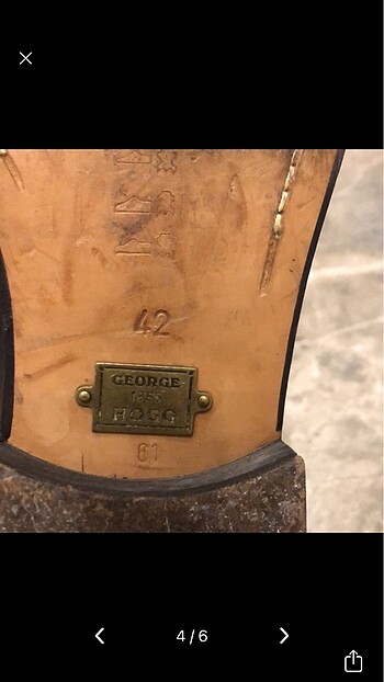 42 Beden siyah Renk George Hogg Erkek Ayakkabı