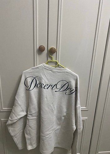 Gri Baskılı Oversize Kadın Sweatshirt - Görsel 3