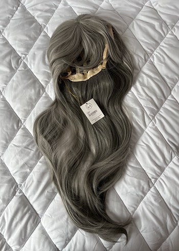 Gri uzun cosplay peruk anime lolita coquette