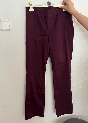 Bordo Kadın Kumaş Pantolon