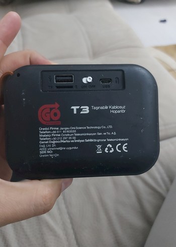 Kompakt Siyah Bluetooth Hoparlör - Görsel 2