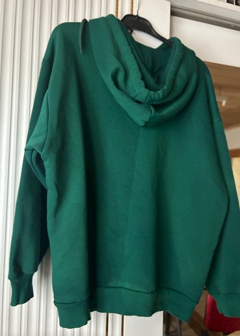 Yeşil Kapüşonlu Kadın Sweatshirt - Görsel 2