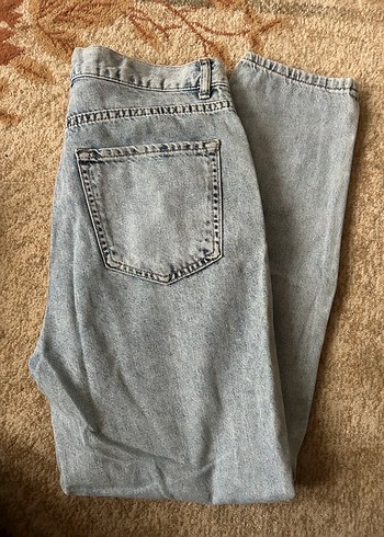 Bol Kesim Kadın Kot Pantolon - Görsel 2