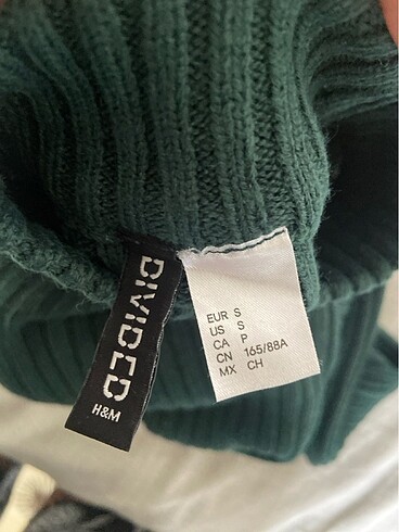 s Beden yeşil Renk H&M az kullanılmış kısa ince kazak