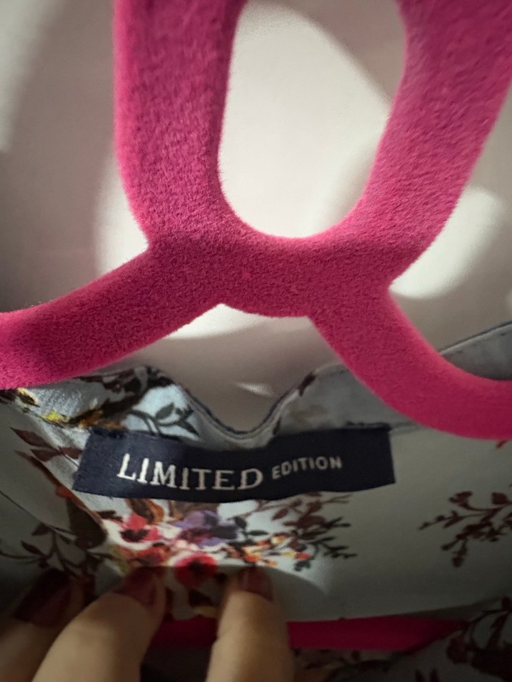 Bohem Gri Çiçekli Uzun Kollu Bluz - Görsel 4