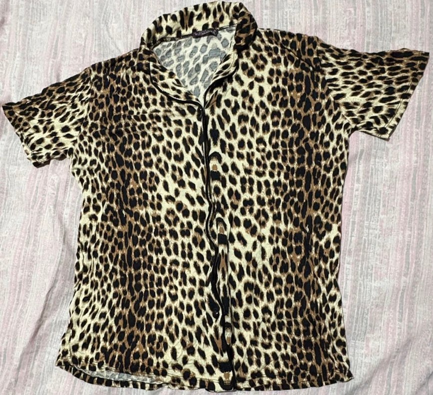 Leopar Desenli Kısa Kollu Kadın Pijama Takımı - Görsel 3