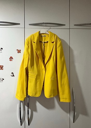 Sarı  Kadın Blazer Ceket - Görsel 2