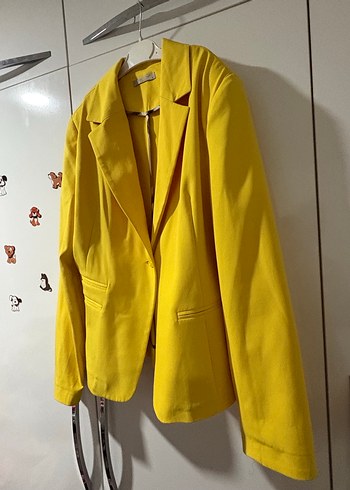 Sarı  Kadın Blazer Ceket - Görsel 3