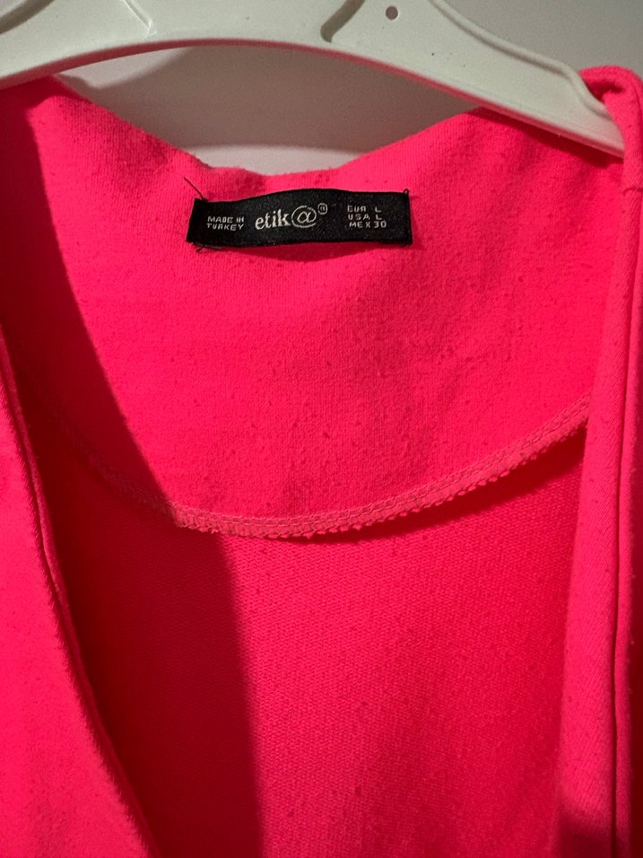 Pembe Kadın Midi Ceket Uzun Kollu - Görsel 3