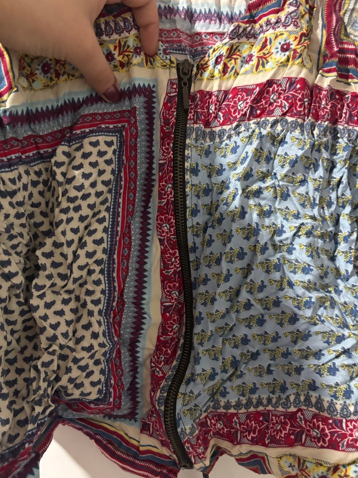 Bohem Çok Renkli Uzun Kollu Bluz - Görsel 2