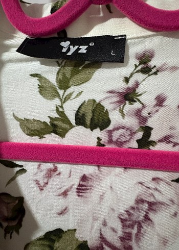 Uzun Kollu Çiçek Desenli Pamuklu Gömlek - Görsel 4