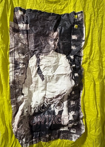 Sarı Baskılı Kısa Kollu Pamuklu Tişört - Görsel 2