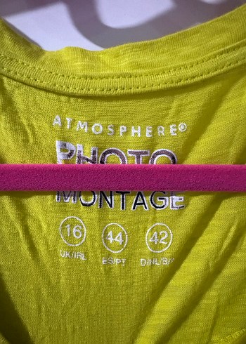 Sarı Baskılı Kısa Kollu Pamuklu Tişört - Görsel 3