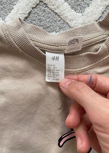 12-18 Ay Beden Erkek Çocuk Kahverengi Baskılı Pamuklu Sweatshirt