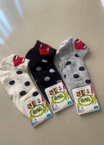 Kız Çocuk Renkli Pamuk Çorap