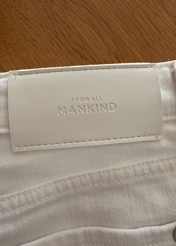 28 Beden beyaz Renk 7 for All Mankind - Beyaz Mini Denim Şort