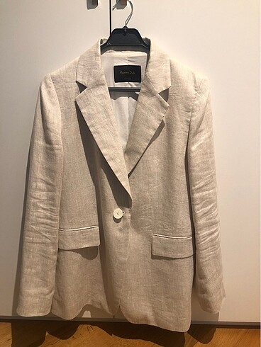 38 Beden Massimo Dutti Keten Ceket