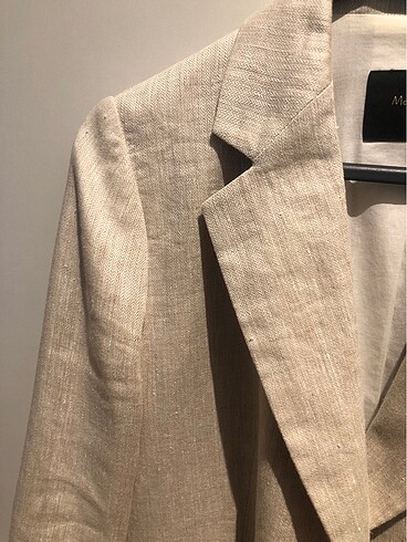38 Beden camel Renk Massimo Dutti Keten Ceket