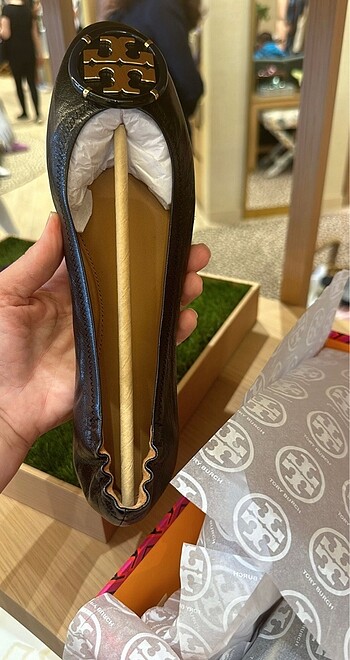 39 Beden siyah Renk Tory Burch Multilogo Babet