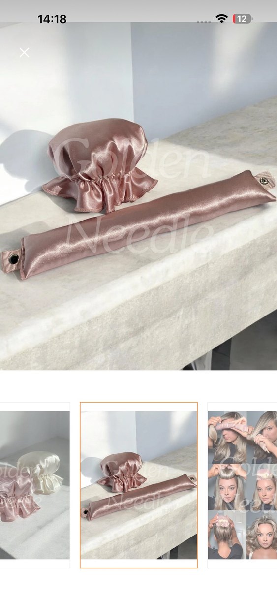 Pembe Saten Elastik Saç Aksesuarları Seti - Görsel 2