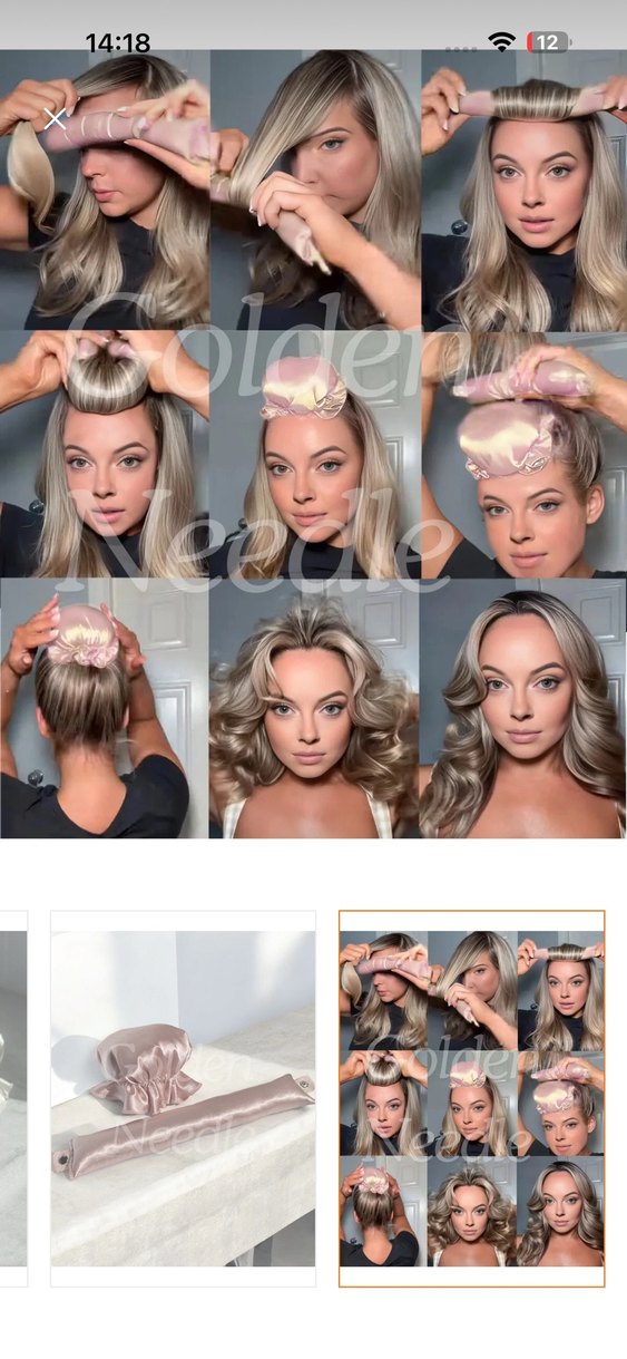 Pembe Saten Elastik Saç Aksesuarları Seti - Görsel 3