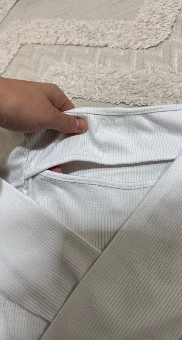 Gri Kadın Triko Uzun Kollu Bluz - Görsel 2