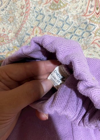 24-36 Ay Beden mor Renk Lila Bohem Tarzı Kız Taytı