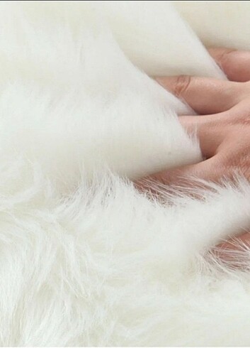 Madame Coco Beyaz peluş kumaş