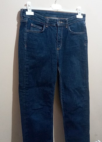 Diğer Kadın Koyu Mavi Midi Kot Pantolon