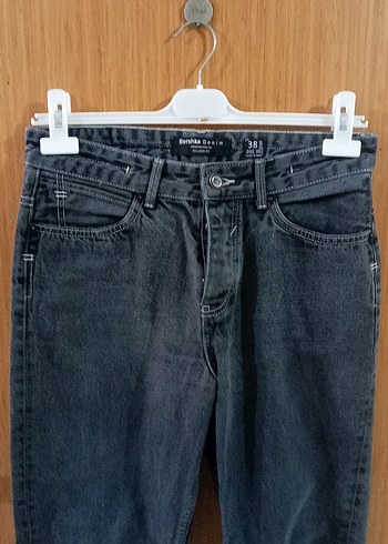 Bershka Gri Salaş Midi Kadın Kot Pantolon