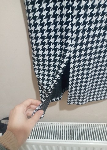 Kısa Kollu Gri Mini Etekli Ofis Takımı - Görsel 3