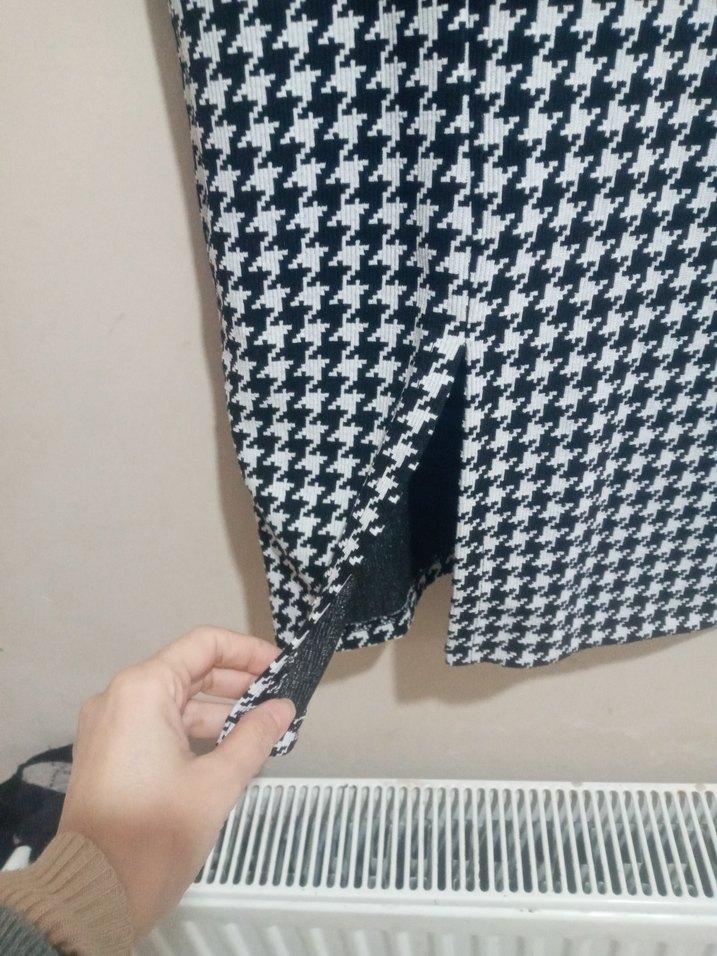 Kısa Kollu Gri Mini Etekli Ofis Takımı - Görsel 3